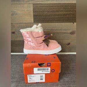 Oomphies Girl Pink Cheetah Boots Size 12